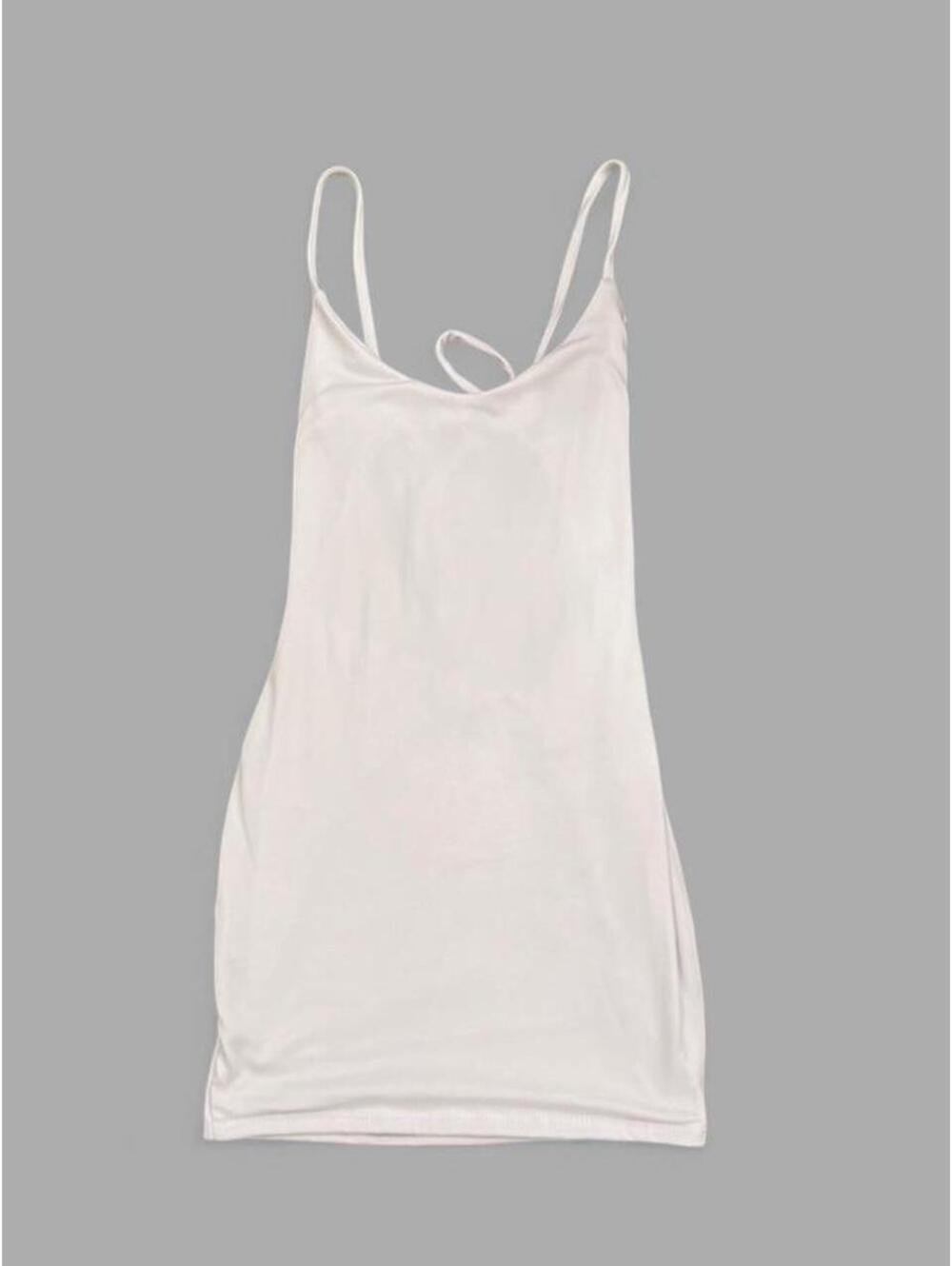 Fashion Nova White Tie Back Mini Dress Size XS